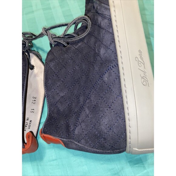 Del Toro Sneaker Chukka Boot Navy Suede Quilted size 13 Made in Italy main image 15